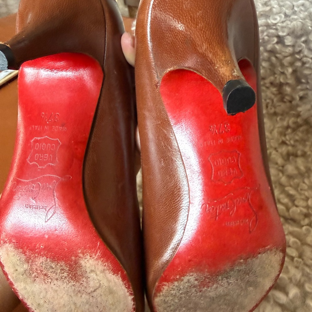Vero Cuoio Brown Leather Heels - Picture 2 of 7